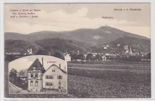 27974 Mehrbild Ak Alsbach a.d.Bergstraße Pension & Hotel zur Krone, Postamt 1908