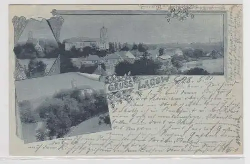 14706 Lithografie AK Gruss aus Lagow (Łagów) - Totalansichten 1901