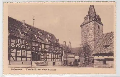 94659 Ak Ballenstedt alter Markt mit altem Rathaus 1925
