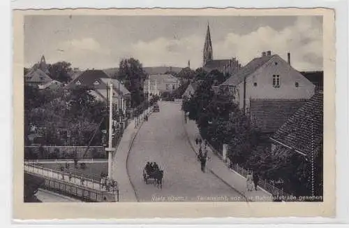 20892 AK Vietz (Ostbrandenburg) (Witnica) - Straßenansicht Bahnhofstraße 1938