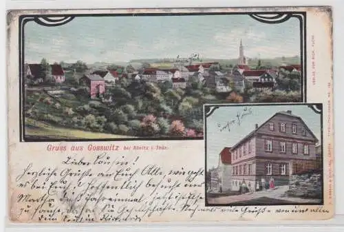 32374 Mehrbild Ak Gruß aus Gosswitz bei Könitz in Thüringen 1909