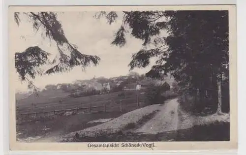 98025 Ak Gesamtansicht von Schöneck im Vogtland 1930