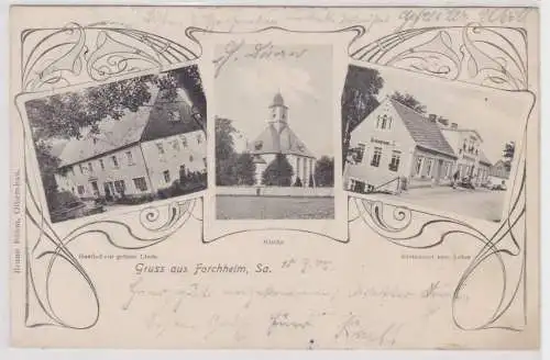 43765 Mehrbild Ak Gruß aus Forchheim in Sachsen Gasthof usw. 1905