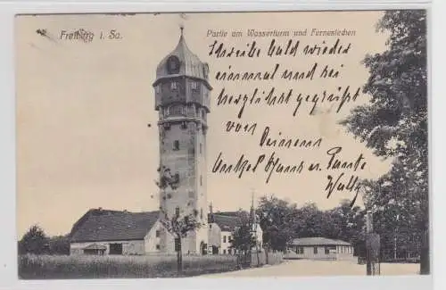 96726 Ak Freiberg in Sachsen Partie am Wasserturm und Fernesiechen 1929