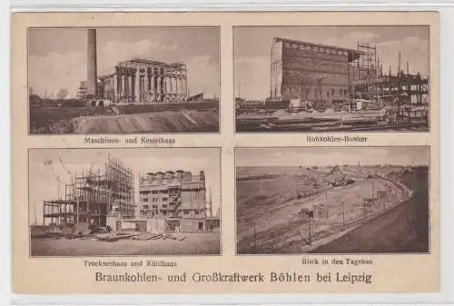 84520 Mehrbild Ak Braunkohlen- und Großkraftwerk Böhlen bei Leipzig 1926