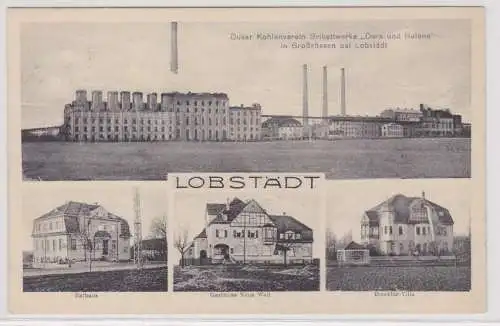 51218 Mehrbild Ak Großzössen bei Lobstädt (Bez.Leipzig) Brikettwerke 1916