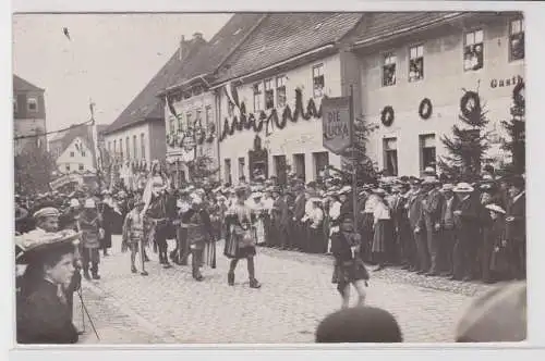95682 Foto Ak Festzug vom Heimatfest Lucka S.-A. 1907