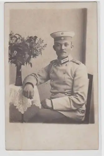 02081 Foto Ak Soldat 2.Badisches Dragoner Regiment 21, um 1910