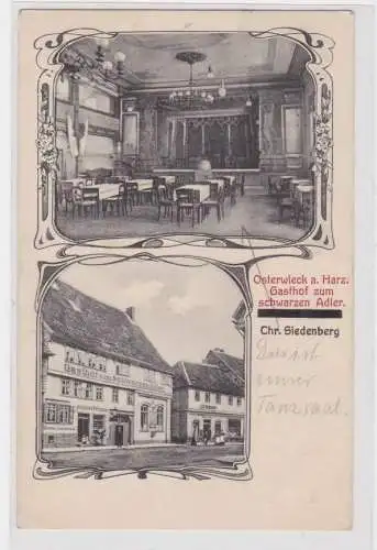 89365 Ak Osterwieck am Harz Gasthof zum schwarzen Adler 1912