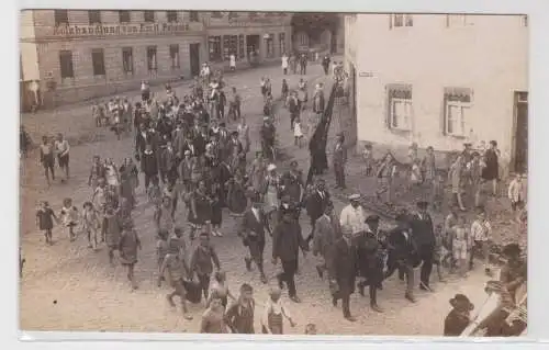 98454 Foto Ak Schildau Einzug vom 14.dt.Turnfest 1928