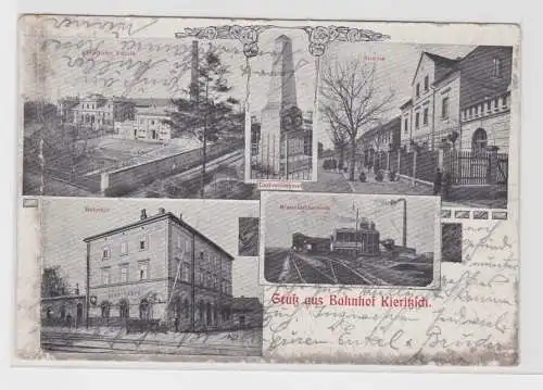 96161 Ak Gruß aus Bahnhof Kieritzsch Braunkohlenwerk usw. 1911
