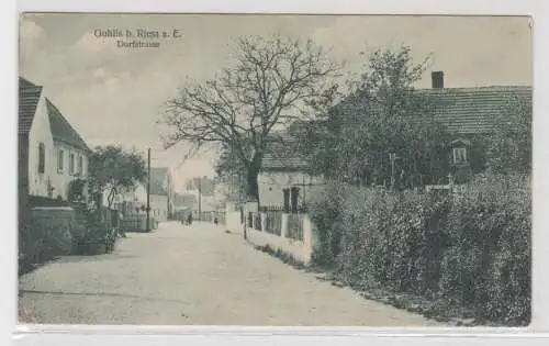 38111 Ak Gohlis bei Riesa an der Elbe Dorfstrasse 1914