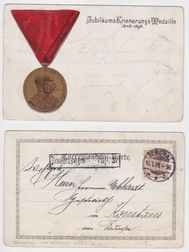 98172 Ak Österreich Jubiläums-Erinnerungs-Medaille 1848-1898