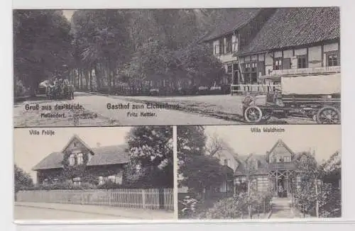 56751 Ak Gruß aus der Heide Mellendorf Gasthof Zum Eichenkrug 1907