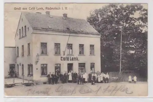 32591 Ak Gruß aus Café Lenk Rodewisch im Vogtland 1913