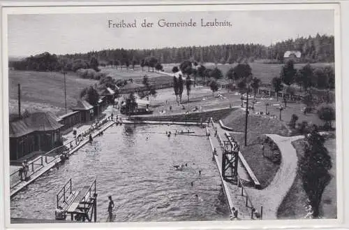 62521 AK Freibad der Gemeinde Leubnitz - Totalansicht um 1940