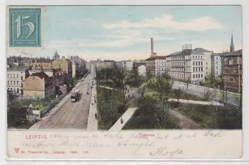 93069 Ak Leipzig Blick auf den Flossplatz um 1905