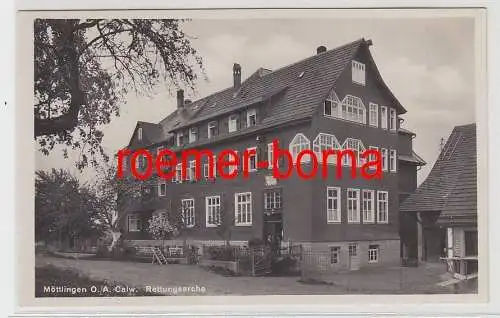 75648 Foto Ak Möttlingen O./A. Calw Rettungswache um 1930