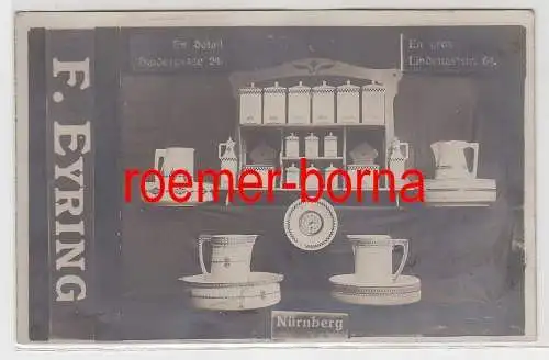 44572 Foto Reklame Ak Nürnberg Porzellanwarengeschäft Eyring 1912