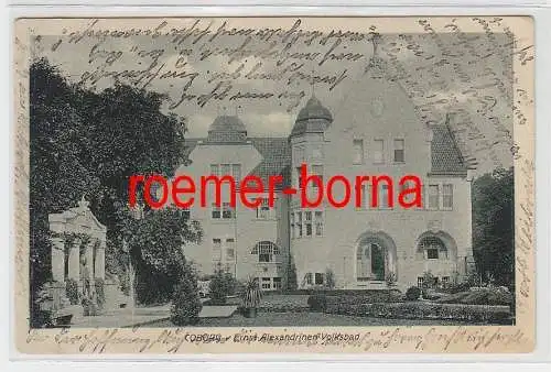 74323 Ak Coburg Ernst Alexandrinen Volksbad 1909