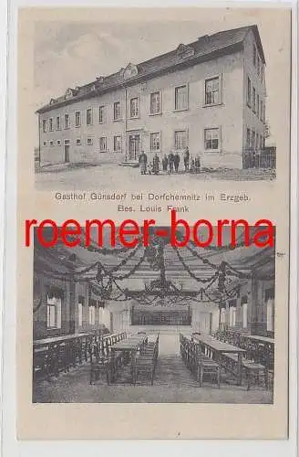 75687 Mehrbild Ak Gasthof Günsdorf bei Dorfchemnitz im Erzgeb. 1938