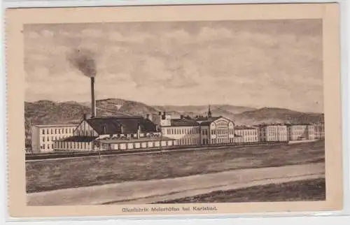 25834 Ak Glasfabrik Meierhöfen bei Karlsbad um 1920