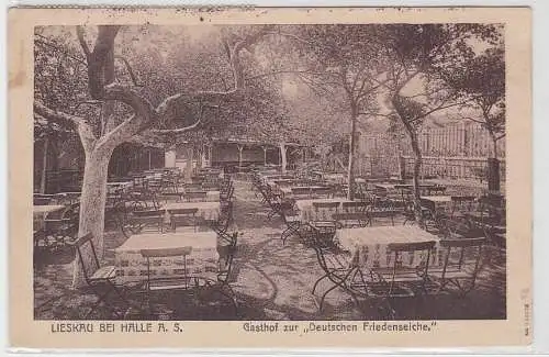 38689 AK Lieskau bei Halle - Gasthof zur "Deutschen Friedenseiche" 1920