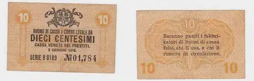 10 Centesimi Banknote Italien 2.1.1918 Cassa Veneta dei Prestiti (150156)