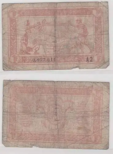 FRANCE 1 FRANC (1917) TRESOR AUX ARMEES Série A (152222)