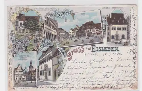 907720 Lithographie Ak Gruss aus Eisleben 1896