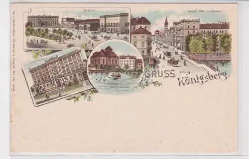 907709 Lithographie Ak Gruss aus Königsberg in Preussen um 1900