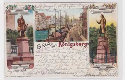 907710 Lithographie Ak Gruss aus Königsberg in Preussen 1901