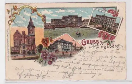 907705 Lithographie Ak Gruss aus Königsberg in Preussen 1901