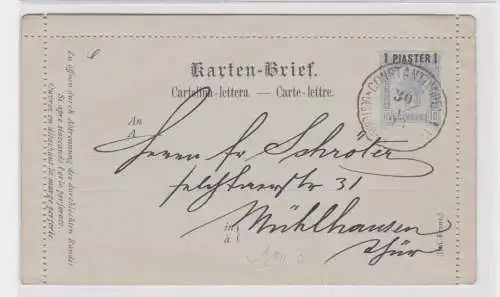 906983 Ganzsachen Kartenbrief Österreichische Post 1 Piaster Constantinopel 1893