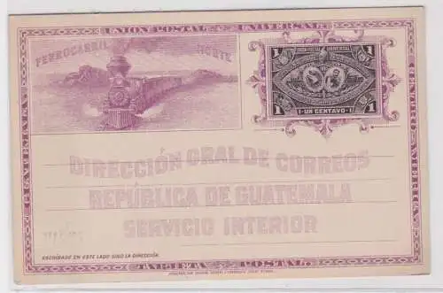 906847 Ganzsachen Postkarte Guatemala Dirección gral de Correos 1 Centavo 1897