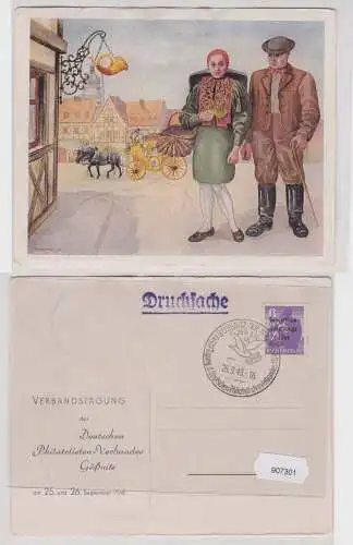 907301 Künstler Ak Tagung deutscher Philatelistenverband Gößnitz 1948