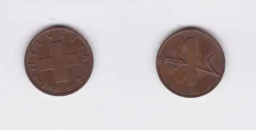 1 Rappen Kupfer Münze Schweiz 1995 B (120084)