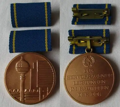 DDR Medaille für Hervorragende Leistungen im Bauwesen in Bronze im Etui (140831)
