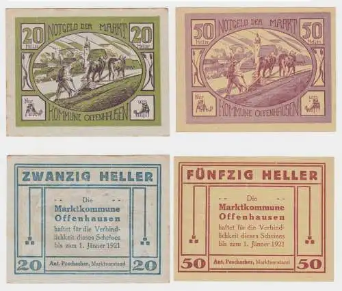 20 und 50 Heller Banknote Offenhausen (150316)