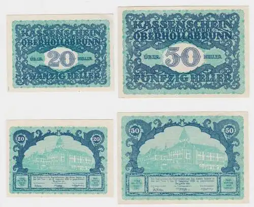 20 und 50 Heller Banknote Oberhollabrunn (150737)