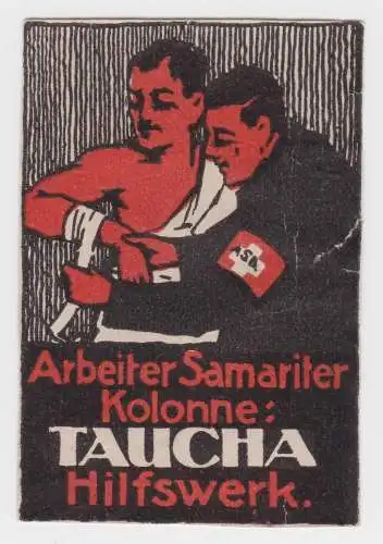 Seltene Marke der Arbeiter Samariter Kolonne Taucha Hilfswerk um 1920 (42260)