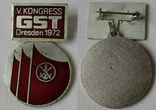 DDR Abzeichen V. Kongress GST Dresden 1972 Gesellschaft Technik & Sport (152742)