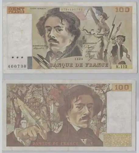 100 Franc Banknote Frankreich 1968 Pick 154b (152630)