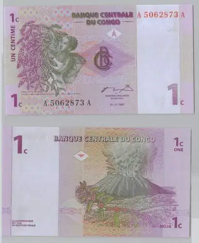 1 Centimes Banknote Kongo 01.11.1997 kassenfrisch (153177)