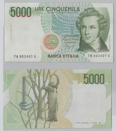 5000 Lire Banknote Italien Banca d' Italia 1985 (153876)