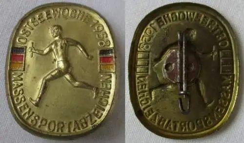 DDR Abzeichen Massensportabzeichen Ostseewoche 1958 (152921)