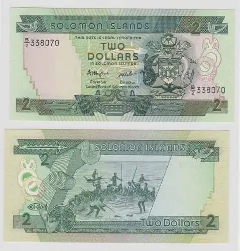 2 Dollars Banknote Solomon Islands bankfrisch UNC (152104)