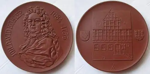 DDR Meissner Porzellan Medaille Johann David Köhler 1684-1755 (115147)