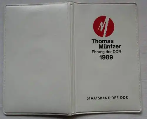 DDR 2 x 5 Mark 1989 - Mappe Thomas Müntzer / Zwickau + Mühlhaus. - Stgl.(123905)