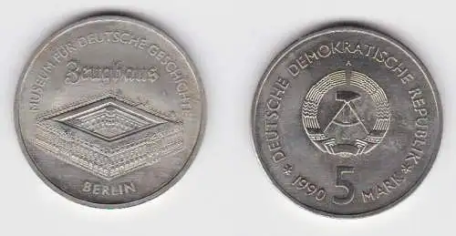 DDR Gedenk Münze 5 Mark Berlin Zeughaus 1990 vorzüglich (140244)